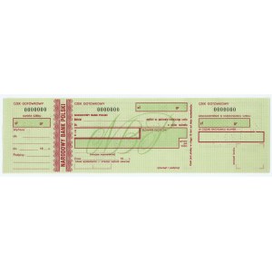 National Bank of Poland - Cash cheque without series numbering 000000 MODEL
