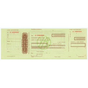 National Bank of Poland - Cash check Ser. GD 0000000 SPECIMEN