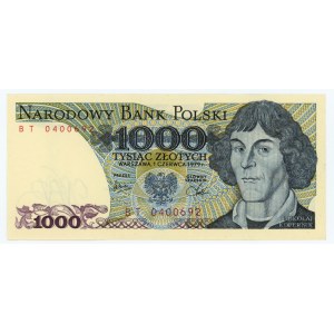 zestaw - 1000 złotych 1975 i 1979 - 2 sztuki