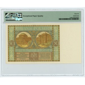 50 złotych 1929 - Ser. DX. - PMG 66 EPQ