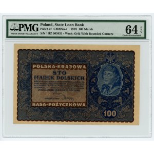 100 marek polskich 1919 - IH serja Z - PMG 64 EPQ