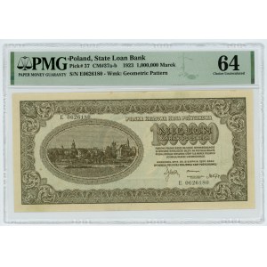 1,000,000 Polish marks 1923 - series E - PMG 64