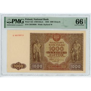 1000 złotych 1946 - seria C - PMG 66 EPQ
