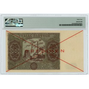 1000 złotych 1947 - SPECIMEN - seria A - PMG 64