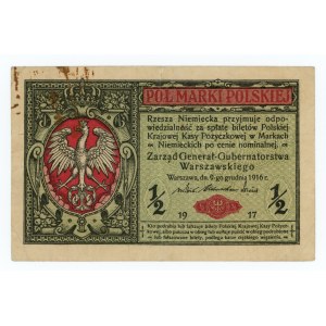1/2 Polnische Marke 1916 - Allgemein - Serie B