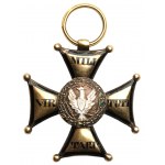 POWSTANIE LISTOPADOWE - Krzyż Złoty Orderu Virtuti Militari IV klasy 1831 - Siennicki Warszawa RZADKI