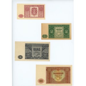 zestaw 1 złoty, 2 złote, 5 złotych i 10 złotych 1946 - 4 sztuki