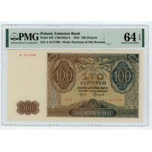 100 złotych 1941 - seria A - PMG 64 EPQ