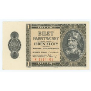 1 zloty 1938 - IK series