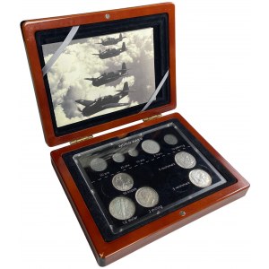 II wojna wojna światowa - zestaw monet obiegowych - 10 sztuk