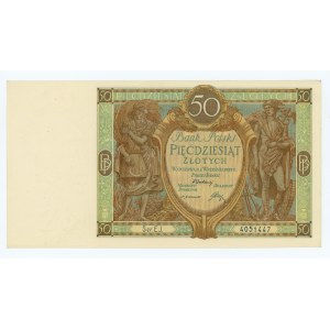 50 złotych 1929 - Ser. EJ.