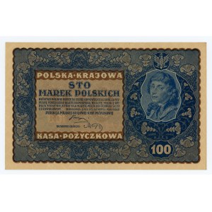 100 Polish marks 1919 - IJ Serja N