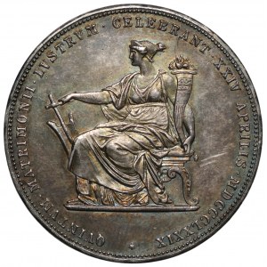 AUSTRIA - 2 guldeny 1879 - Franciszek Józef Srebrny Jubileusz Ślubu