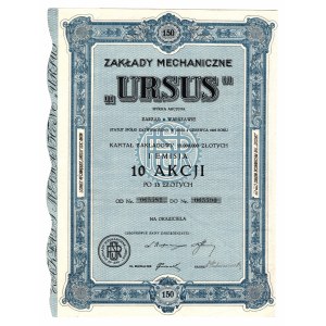 URSUS Zakłady Mechaniczne Sp Akc., Issue1, 10x 15 PLN