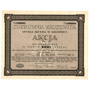 Cukrownia KRUSZWICA, 1.000 zł 1929