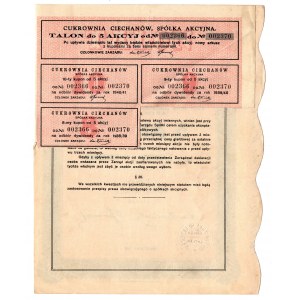 Cukrownia CIECHANÓW SA - 5 x 100 Zloty 1931