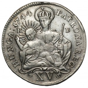 UNGARN - Maria Theresia, 15 Krajcars 1744 - Kremnica KB