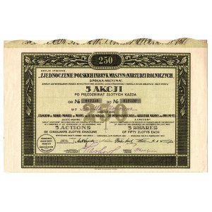 Union of Polish Factories of Agricultural Machines and Tools, 5x 50 zloty 1921