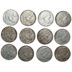 GERMANY - Third Reich - set of 12 x 2 marks (1937-1939) Hindenburg - various mints.
