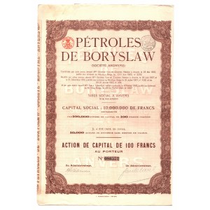 Petroles de Boryslaw, 100 francs