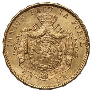 BELGIA - 20 franków 1882