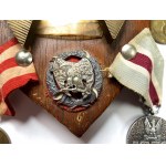 15th Poznan Lancers Regiment badge with ID, photo of lancer and other badges