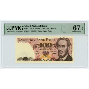 100 złotych 1976 - seria AF - PMG 67 EPQ