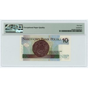 10 złotych 2016 - seria BS 0000028 - PMG 58 EPQ