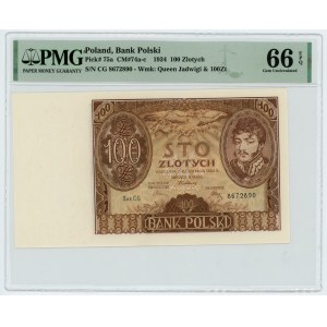 100 Gold 1934 - Ser. C.G. - PMG 66 EPQ