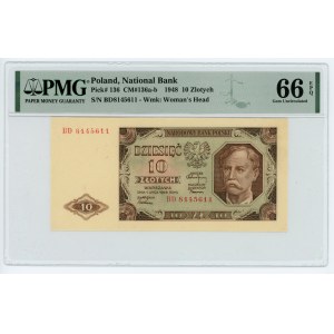 10 gold 1948 - BD series - PMG 66 EPQ