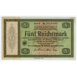 Deutschland, Weimarer Republik, 5 Mark 1933 WERTLOS, Serie D