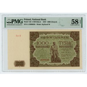 1000 złotych 1947 - seria A - PMG 58 EPQ