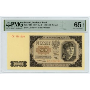500 gold 1948 - CC series - PMG 65 EPQ