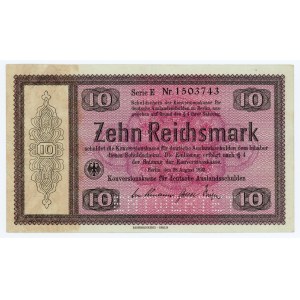 Germany, Weimar Republic, 10 marks 1933 ENTWERTET, series E, Berlin