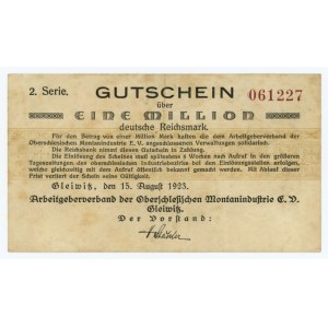 Gliwice, 1 million marks 1923, 2nd series