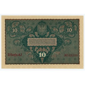 10 marek polskich 1919 - II Serja AJ