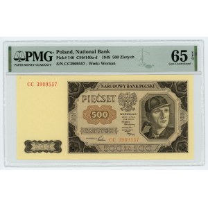 500 gold 1948 - CC series - PMG 65 EPQ