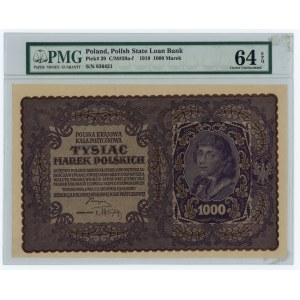 1000 Polish marks 1919 - I SERIES AP - PMG 64 EPQ