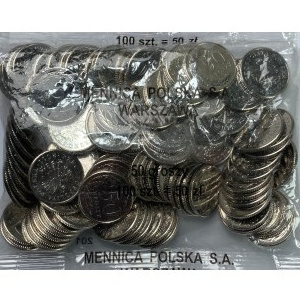 50 groszy, 5 groszy 2011 - zestaw 3 woreczków menniczych - 300 sztuk monet