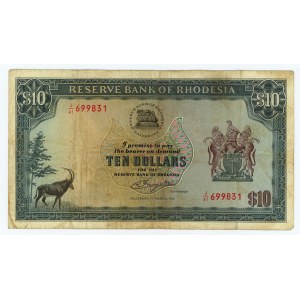 Rodezja, Reserve Bank, 10 dolarów 1976