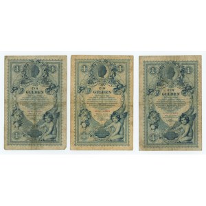 ÖSTERREICH - 1 Gulden/Forint 1888 - SET AUS 3 PAKETEN