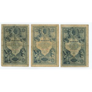 ÖSTERREICH - 1 Gulden/Forint 1888 - SET AUS 3 PAKETEN