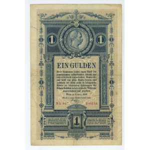 AUSTRIA - 1 guilder/forint 1882