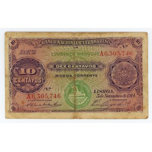 Mozambik, 10 centavos 1914