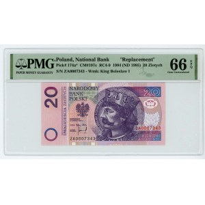 20 złotych 1994 - seria zastępcza ZA - PMG 66 EPQ
