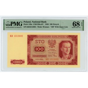 100 Zloty 1948 - KR-Serie - PMG 68 EPQ - MAX-Note