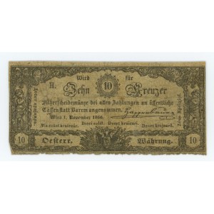 Austria 10 Kreuzer (krajcarów) 1860