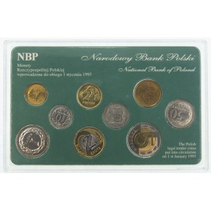 Set of circulating coins after denomination 1990-1995