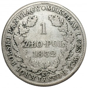 KÖNIGREICH POLEN - Alexander I. - 1 Zloty 1832 - KG, Warschau