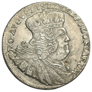 August III Sas (1733-1763) - Two-zloty coin 1753 Leipzig - without EC - asterisk after date